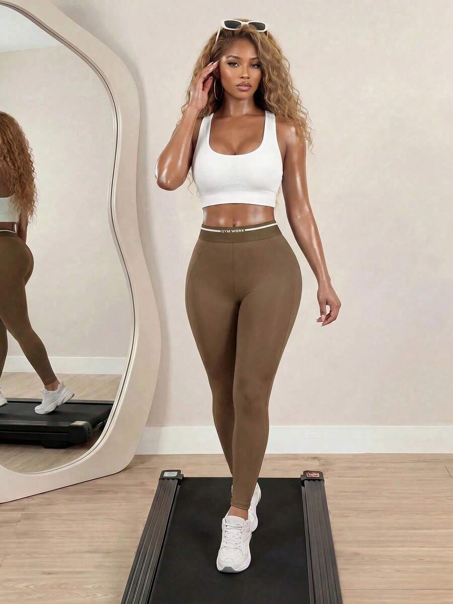 SHEIN BamGlam Women's Casual Sports Mesh Bra(Seamless)White Bra Workout Top Built In Open Back Seamless Tops White Women Glowmode Sport - White - View 1