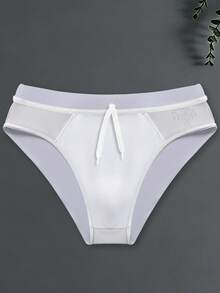 Manfinity KASUA Men's Palm Tree Print White Fashion Swim Briefs, Holiday - Multicolor - View 3