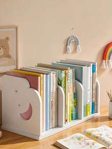 1 Desktop Storage Rack, Office File Rack, Dormitory Simple Bookshelf, Desktop Textbook Classification Rack, File Storage Rack, Bookshelf Gift - White - View 9