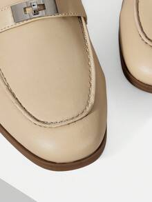 MOTF WOMEN SUEDETTE METAL DECOR FLATS FOR CHRISTMAS SPRING SHOES - Apricot - View 10