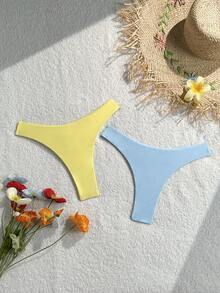 Swim SXY 女款性感海灘度假泳褲下裝，夏季 - 彩色 - 查看 2