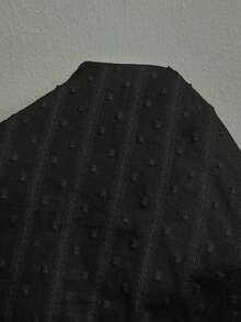 Sunnyshic 性感浪漫V領蕾絲拼接修身短版襯衫 純棉優雅鈕扣夏季柔軟飄逸袖女款襯衫 早午餐外出穿搭 黑色 - 黑色 - 查看 7