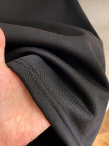 SHEIN Genkimix Kids Mädchen Lässige Weite Jogginghose mit weißem Kontrastbund und eleganter Spitzenverzierung, geeignet für Freizeitaktivitäten, Sport, Streetstyle, Y2K - Schwarz - Übersicht 5
