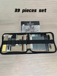 Four Options Of Sketch Pencil Sets With 39/57/81/105 Pieces Are Available. This Professional Charcoal Art Set Is Perfect For Sketching And Figure Drawing. It Comes With A Portable Canvas Storage Bag And Is Cost-Effective. - Sets - View 11