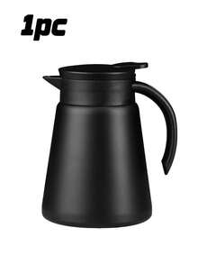 1pc 304 Stainless Steel Double Wall Vacuum Flask 650ml – Double Layer Insulated Vacuum Bottle For Hot/Cold Drinks, Home Office Coffee Beverage Use - Black - View 7