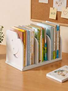 1 Desktop Storage Rack, Office File Rack, Dormitory Simple Bookshelf, Desktop Textbook Classification Rack, File Storage Rack, Bookshelf Gift - White - View 10