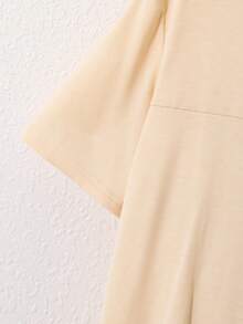 SHEIN 2件組青少年男孩休閒字母印花圓領套頭上衣套裝，適合夏季、運動、跑步、戶外 - 彩色 - 查看 3