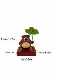 superFUNNYmarket 1pc Creative 3D Four Leaf Clover Bear Diffuser Wood, Aroma Ornament, Perfect Gift For Festival & Home Decoration - multicolor - View 10
