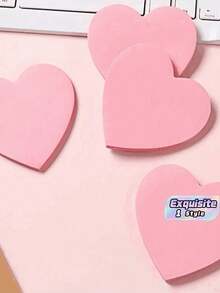 100 pegatinas con forma de corazón para una práctica libreta autoadhesiva, cuaderno, planificador y accesorio de papelería de oficina/estudio - un imprescindible para la temporada de vuelta al cole. - Rosa - Ver 13