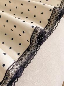 Elladie kids 女童復古公主風白色短袖泡泡袖撞色鈕扣領 A 字裙蕾絲飾邊婚禮 7 歲生日禮服 - 黑與白 - 查看 4