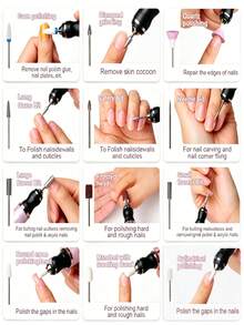 JMMO 18-In-1 Electric Nail File Set, Multi-Functional Nail File, USB Rechargeable - Suitable For Thick Nails, Professional Multi-Speed Electric Nail File,Nail Polishing, Care And Shaping Tool,Professional Nail Filing Tool,A Perfect Gift For Women,(180mAh) - Multicolor - View 8