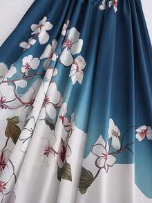 EMERY ROSE Damen Sommer Lässig Farbblock Patchwork Blumenmuster Kleid - Verschiedenfarbig - Übersicht 5