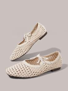 Styleloop Women's Buckle Design Daily Travel Versatile Fashion Flat Shoes - rice apricot - View 4