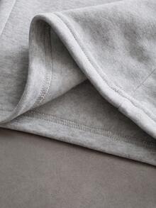 PAVTROS Pantalones de chándal casuales holgados con cordón en la cintura y estampado de letras para hombre - Gris - Ver 6