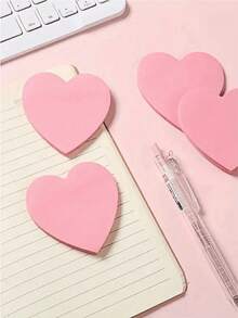 100 pegatinas con forma de corazón para una práctica libreta autoadhesiva, cuaderno, planificador y accesorio de papelería de oficina/estudio - un imprescindible para la temporada de vuelta al cole. - Rosa - Ver 2