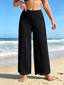 Swim Vcay Pantalones cover up unicolor - Negro - Ver 3