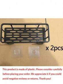 Rak Sudut Kamar Mandi, Rak Penyimpanan Plastik Kamar Mandi, Rak Kamar Mandi Dalam Ruangan, Tempat Sampo Dinding Kamar Mandi, Kotak Penyimpanan Dapur & Kamar Mandi, Keranjang Mandi, - Organizer Sabun Mandi dan Kosmetik - Mudah Dipasang, Desain Anti-Selip - Hitam - View 10