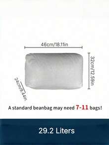 EPS Foam Bean Bag Filler, Polystyrene Beads For Bean Bag Chair, Lazy Sofa, Pet Dog Bed, DIY Crafts & Stuffed Doll Pillow Stuffing - View 9
