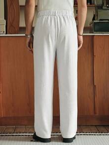 SWAVVY Pantalones casuales versátiles de unicolor para hombres - Blanco - Ver 5