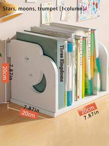 1 Desktop Storage Rack, Office File Rack, Dormitory Simple Bookshelf, Desktop Textbook Classification Rack, File Storage Rack, Bookshelf Gift - White - View 12