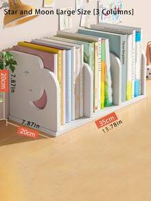 1 Desktop Storage Rack, Office File Rack, Dormitory Simple Bookshelf, Desktop Textbook Classification Rack, File Storage Rack, Bookshelf Gift - White - View 6