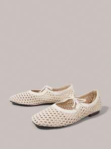 Styleloop Women's Buckle Design Daily Travel Versatile Fashion Flat Shoes - rice apricot - View 3