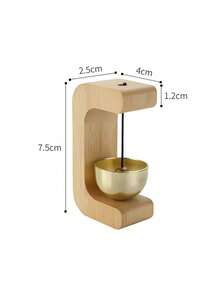 1PC Natural Wooden Wind Powered Doorbell Chime With Calming Soothing Sound Wind Alert Bell For Entryway Porch Garden Rustic Farmhouse Home Decor Valentine Day Gift For Couples Door Hanging Ornament - multicolor - View 11