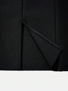 Nuvra Women's Lace Trim Black Sexy Waist Cinched Long Evening Dress - Black - View 11