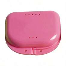 2pcs New Dental Retainer Storage Box, Breathable Orthodontic Retainer Case, Mini Portable Denture Box, Breathable Orthodontic Appliance Storage Box, Denture Box, Minimalist Solid Color Denture Storage Box, Plastic Denture Storage Box - Multicolor - View 11