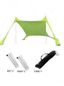 1PC Portable Automatic Pop Up Camping Tent Easy Setup Beach Shelter With Carry Bag Sand Pockets Stabilizer Poles 4PCS Extra Wind Ropes UPF50+ Sun Protection For Fishing Family Travel Outdoor Use - Multicolor - View 20