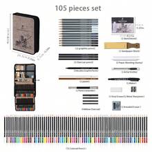 Four Options Of Sketch Pencil Sets With 39/57/81/105 Pieces Are Available. This Professional Charcoal Art Set Is Perfect For Sketching And Figure Drawing. It Comes With A Portable Canvas Storage Bag And Is Cost-Effective. - Sets - View 10