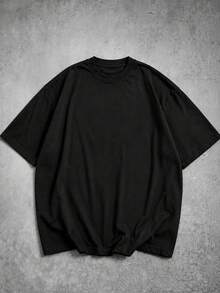 Manfinity EMRG Men's Floral Print Like A Flower Smile Graphic Short Sleeve T-Shirt - Black - View 3