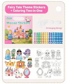 MINKOJA Double-Sided Kids DIY 3D Mosaic Sticker Art Kit, Geometric Pixel Puzzle & Coloring Craft Activity, Fine Motor Skill Developmental Toy With Hanging Ornament Design - Multicolor - View 14