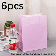 6/12 Pcs Thickened  Kraft Paper Bags, Small Size, Universal Bags For Gift Wrapping & Shopping, Suitable For Mother's Day And All Festivals - View 9