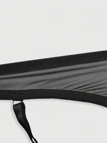 SHAPORA Sujetador con aros de malla patchwork para mujer talla grande con relleno, efecto push-up y elevador, efecto reductor para busto grande, 1 pieza - Negro - Ver 6