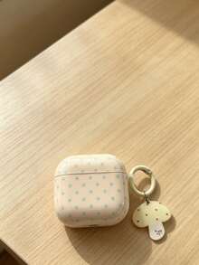 可愛波點透明耳機保護殼，附蘑菇吊飾，軟殼適用於第1/2/3/4代與Pro系列 - 彩色 - 查看 4