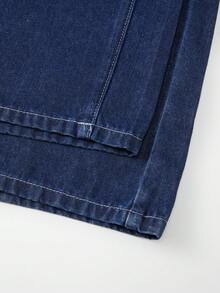 GlowEve CURVE Plus Size Women's Button Casual Daily Denim Overalls - Dark Wash - View 4