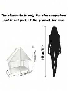 1pc Small Animal Cage Small Chicken Cage Indoor Brooding Chicken Cage Quail Luxury Villa House Empty Cage - Multicolor - View 4