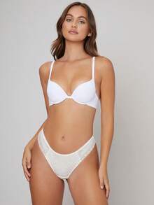 SHAPORA Minimalist Solid Color Push-Up Underwire Bra - Multicolor - View 4