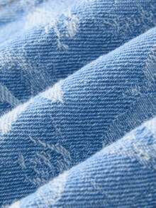 GlowEve CURVE Plus Size Women's Pocket Button All-Over Print Casual Daily Denim Jeans - Light Wash - View 6