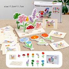 MINKOJA Wooden Flower Sorting & Arranging Toy Set For Kids, Logic Training & Parent-Child Interactive Game For Boys & Girls Ages 2+, Cute Desktop Decor - Multicolor - View 11