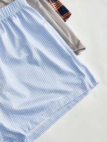 Lowkey Lull Ins Casual Comfortable Minimalist Plaid Striped Lace Trim Women's Pajamas Loungewear Bottoms - Multicolor - View 4