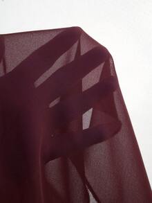SaltGleam SaltGleam Women's Summer Elegant Solid Color Backless Halter Mini Dress - Burgundy - View 7