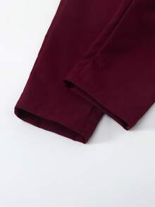 Baby Boys' Elegant Color Block Bowknot Decor Fashion Suits - Burgundy - View 4