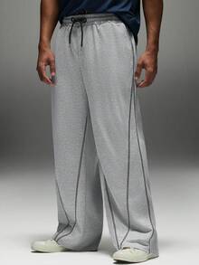 Sport MetroGents Men's Elastic Waist Drawstring Casual Versatile Daily Sports Pants - Grey - View 6