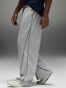 Sport MetroGents Men's Elastic Waist Drawstring Casual Versatile Daily Sports Pants - Grey - View 4