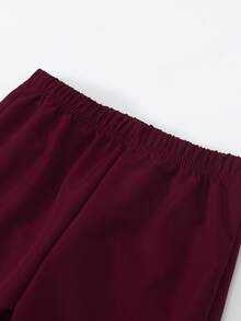 Baby Boys' Elegant Color Block Bowknot Decor Fashion Suits - Burgundy - View 3