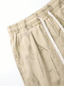 STEELVANCE Pantalones para hombre con estampado tie-dye y cintura con cordón - Caqui - Ver 5