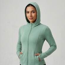 Sudadera Básica con Capucha y Cierre – Disponible en Varios Colores - Verde Pistache - Ver 2