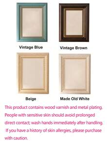 Cirelle 1PC Golden Nordic Photo Frame, Scandinavian Wooden Decorations, Luxurious Gold Border, Christmas And Housewarming Gift 5-Inch, 8-Inch, A4 Size Color Photo Frame, Suitable For Living Room And Bedroom - Multicolor - View 4